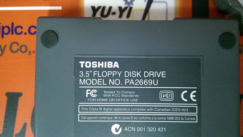 TOSHIBA 3.5 FLOPPY DISK DRIVE PA2669U - PLC DCS SERVO Control